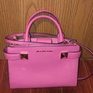 Brand new crushed leather pink Michael Kors purse!